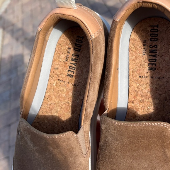 Men\'s Todd Snyder Cup Sole Tuscan Slip-On Sneakers Cappuccino Italian sz 9 EUC